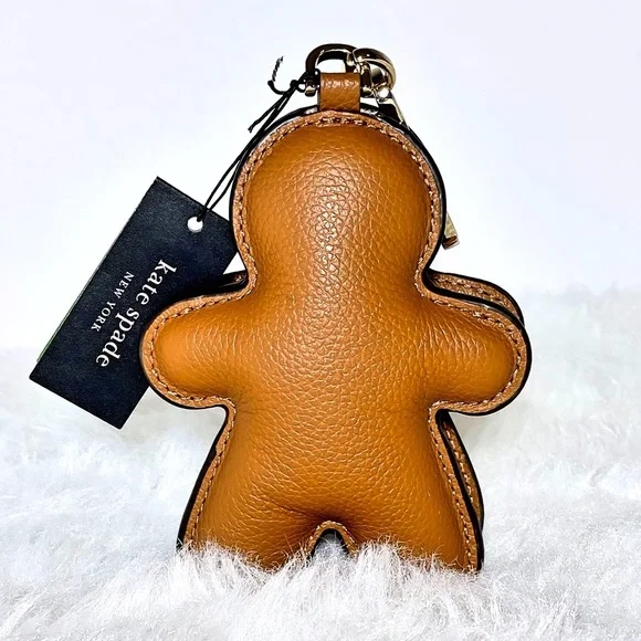 Kate Spade Gingerbread House Handbag & Gingerbread Man Keychain Charm NWT - Picture 15 of 15